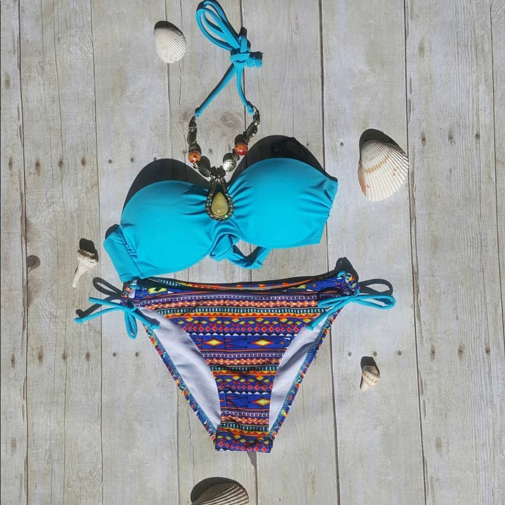 Aztec print bikini set